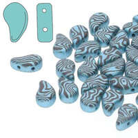 Paisley Duo 8mm x 5mm - Laser Contour Jet Turquoise - PD8523980-25019CL