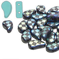 Paisley Duo 8mm x 5mm - Laser Checkered Jet AB - PD8523980-28703CB