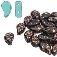Paisley Duo 8mm x 5mm - Jet Copper Splash - PD8523980-94412