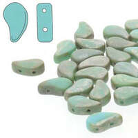 Paisley Duo 8mm x 5mm - Turquoise Blue Matte Rembrandt - PD8563030-83500