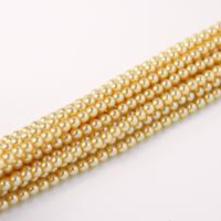 3mm Czech Glass Pearl - 150 Bead Strand - Ecru - Crystal - 00030-63145