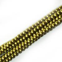 3mm Czech Glass Pearl - 150 Bead Strand - Avocado - Shiny - 10132