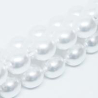 3mm Czech Glass Pearl - 150 Bead Strand - White - Shiny - 12025