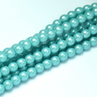 3mm Czech Glass Pearl - 150 Bead Strand - Catalina Blue - Pearl Shell - 30019