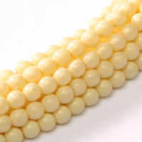 3mm Czech Glass Pearl - 150 Bead Strand - Eggshell - Shiny - 48114