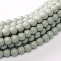 3mm Czech Glass Pearl - 150 Bead Strand - Grey Mist - Shiny - 48455