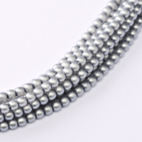 3mm Czech Glass Pearl - 150 Bead Strand - Matte Grey Satin - 75484