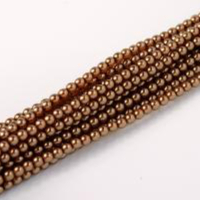 4mm Czech Glass Pearl - 120 Bead Strand - Brown - Crystal - 00030-63192