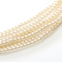 4mm Czech Glass Pearl - 120 Bead Strand - Faint Rose - Shiny - 10012