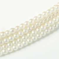4mm Czech Glass Pearl - 120 Bead Strand - Cloud - Pearl Shell - 30000