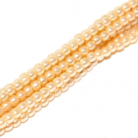 4mm Czech Glass Pearl - 120 Bead Strand - Antique Ivory - Shiny - 70641