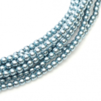8mm Czech Glass Pearl - 75 Bead Strand - Comet - Shiny - 10210