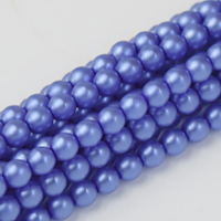 8mm Czech Glass Pearl - 75 Bead Strand - Matte Caribbean Blue - 75999