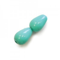 9mm x 6mm Czech Glass Tear Drop Pearl - PRL-0536-96 - Turquoise