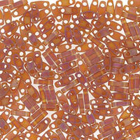 Miyuki Quarter Tila Bead - QTL134FR - Matte Transparent Dark Topaz AB