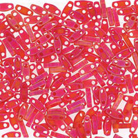 Miyuki Quarter Tila Bead - QTL140FR - Matte Transparent Red Orange AB