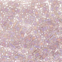 Miyuki Quarter Tila Bead - QTL142FR - Matte Transparent Smoky Amethyst AB