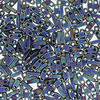 Miyuki Quarter Tila Bead - QTL401FR - Matte Opaque Black AB