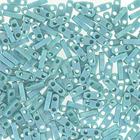 Miyuki Quarter Tila Bead - QTL412FR - Matte Opaque Turquoise Green AB