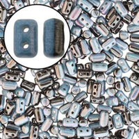 Rulla 3mm x 5mm - RUL3503849-14464 - Duet Black & White Blue Luster