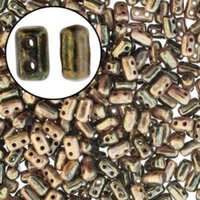 Rulla 3mm x 5mm - RUL3503849-15695 - Duet Black & White Bronze Luster