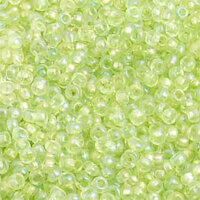Preciosa 10/0 Rocaille Seed Beads - SB10-41154 - Transparent Light Green Rainbow AB