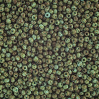 Preciosa 10/0 Rocaille Seed Beads - SB10-69130 - Opaque Travertine on Turquoise