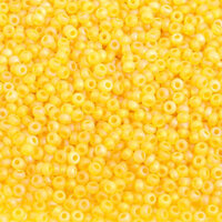 Preciosa 10/0 Rocaille Seed Beads - SB10-81010M - Transparent Lemon Yellow AB Matt