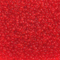 Preciosa 10/0 Rocaille Seed Beads - SB10-90070 - Transparent Light Red