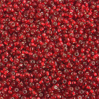 Preciosa 10/0 Rocaille Seed Beads - SB10-97090 - Silver Lined Red