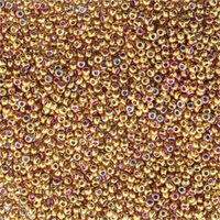 Preciosa 11/0 Rocaille Seed Beads - SB11-00030-35000AB - 24K Gold AB Plate