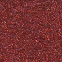 Miyuki 1.8mm (SB18) Square Bead - SB18-10 - Silver Lined Flame Red