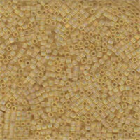 Miyuki 1.8mm (SB18) Square Bead - SB18-132FR - Matte Transparent Light Topaz