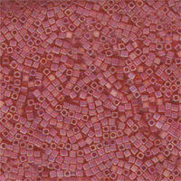 Miyuki 1.8mm (SB18) Square Bead - SB18-140FR - Matte Transparent Red Orange