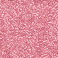 Miyuki 1.8mm (SB18) Square Bead - SB18-207 - Pink Lined Crystal