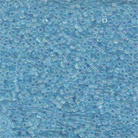 Miyuki 1.8mm (SB18) Square Bead - SB18-260 - Transparent Aqua AB