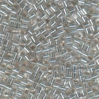 Miyuki 3mm (SB3) Square Bead - SB3-001 - Silver Lined Crystal