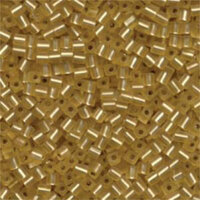 Miyuki 3mm (SB3) Square Bead - SB3-3F - Matte Silver Lined Gold