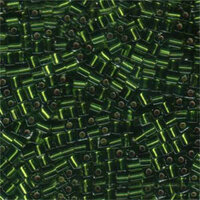 Miyuki 3mm (SB3) Square Bead - SB3-026 - Silver Lined Olivine