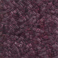 Miyuki 3mm (SB3) Square Bead - SB3-142 - Transparent Smoky Amethyst