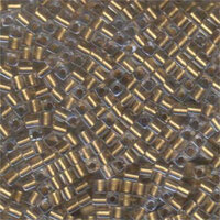 Miyuki 3mm (SB3) Square Bead - SB3-234 - Metallic Gold Lined Crystal