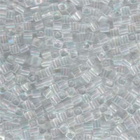Miyuki 3mm (SB3) Square Bead - SB3-250 - Crystal AB