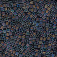 Miyuki 3mm (SB3) Square Bead - SB3-401FR - Matte Black AB