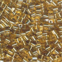 Miyuki 4mm (SB4) Square Bead - SB4-003 - Silver Lined Gold AB