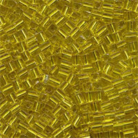 Miyuki 4mm (SB4) Square Bead - SB4-006 - Silver Lined Yellow AB