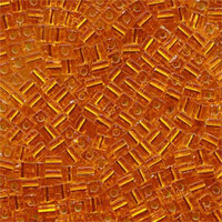Miyuki 4mm (SB4) Square Bead - SB4-008 - Silver Lined Orange AB