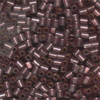Miyuki 4mm (SB4) Square Bead - SB4-012F - Matte Silver Lined Smoky Amethyst AB