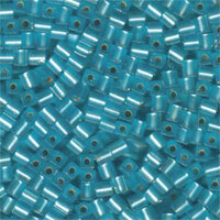 Miyuki 4mm (SB4) Square Bead - SB4-018F - Matte Silver Lined Aqua AB