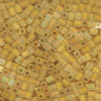 Miyuki 4mm (SB4) Square Bead - SB4-136FR - Matte Transparent Yellow AB