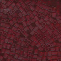 Miyuki 4mm (SB4) Square Bead - SB4-141F - Matte Transparent Ruby